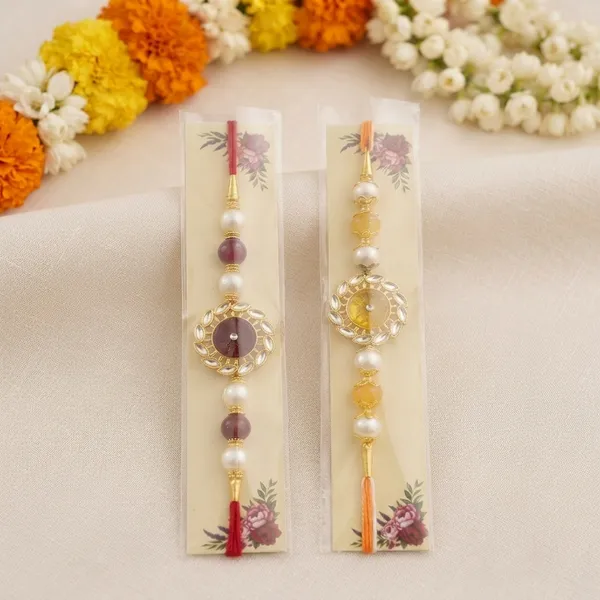 Multicolour_Pearl_Beaded_Rakhi_Set