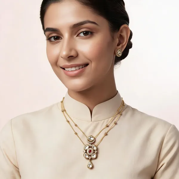 Gold_Moissanite_Floral_Pendant_Necklace_For_Women