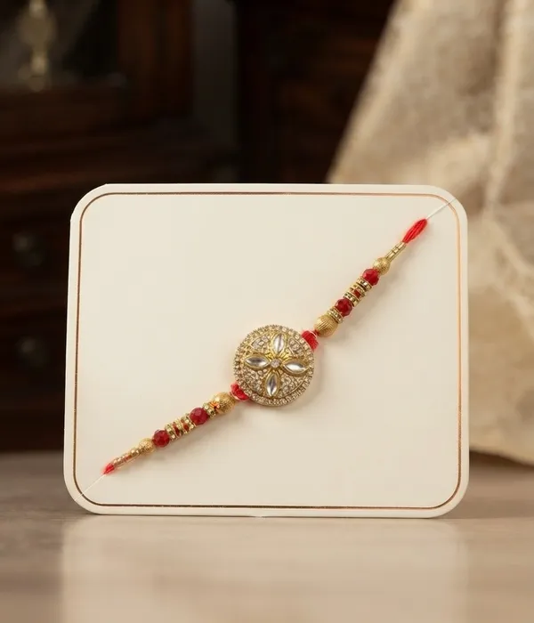 Red_And_Gold_Beaded_Rakhi_for_Brother