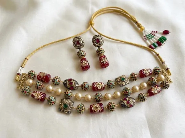 Royal_Antique_Beaded_Choker_Necklace_�_Ethnic_Statement_Jewelry�