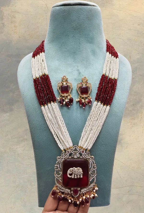 Maroon_Beaded_Necklace_Set_for_Women