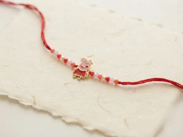 Red_Beaded_Peppa_Pig_Character_Rakhi_for_Kids