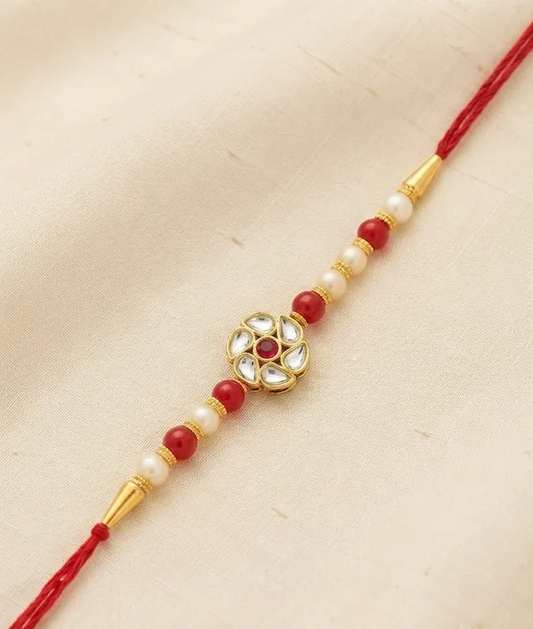 Red_Beaded_Floral_Stonework_Rakhi