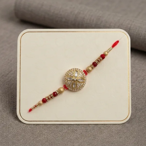 Red_And_Gold_Beaded_Rakhi_for_Brother