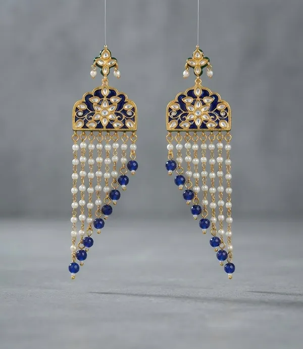 Blue_Gold_Kundan_Brass_Chandelier_Drop_Earrings_For_Women