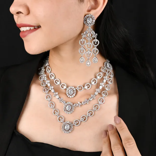 Silver_Brass_Layered_Floral_Stone_Necklace_Set_For_Women