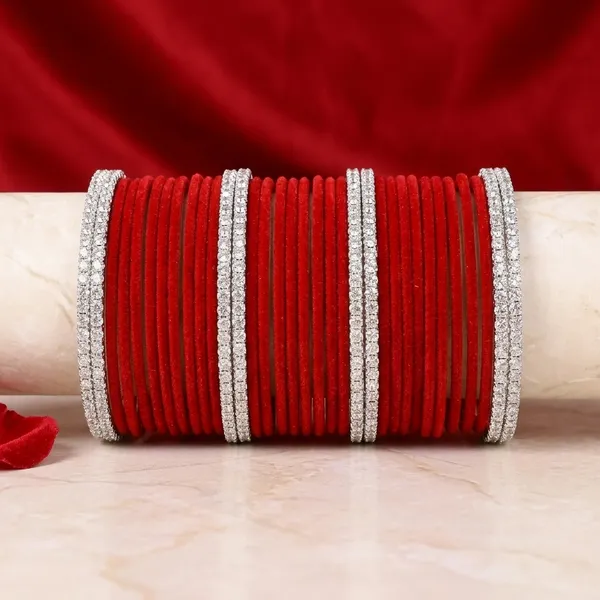Red_Gold_Metal_Stacked_Bangle_Set_For_Women