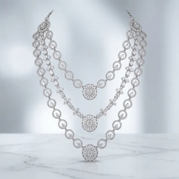 Silver_Brass_Layered_Floral_Stone_Necklace_Set_For_Women