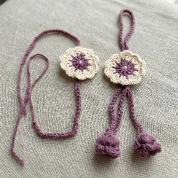 Purple_And_Cream_Crochet_Floral_Rakhi_Lumba_Pair_Set