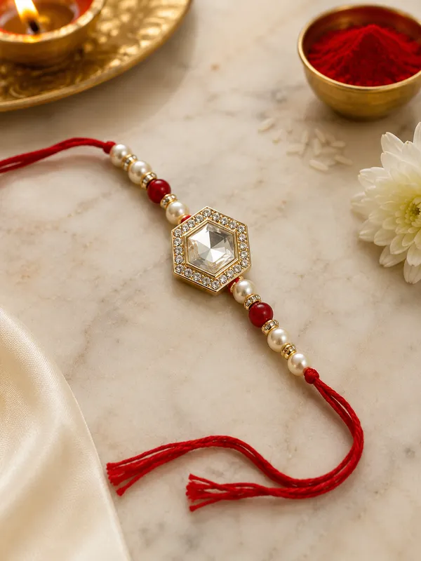 Red_Pearl_And_Stone_Rakhi