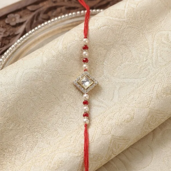 Red_Thread_Beaded_Square_Rakhi_for_Brothers