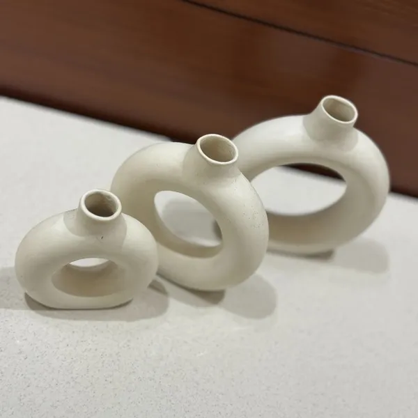 Ceramic_Modern_Ring_Shape_Flower_Vase_Set_Of_3