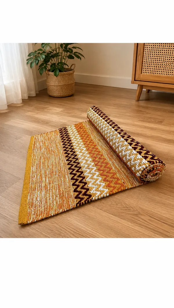 Handwoven_Zigzag_Cotton_Rug_Runner_|_Anti-Skid_Floor_Mat_for_Living_Room,_Bedroom_&_Hallway_|_2_x_5_FT