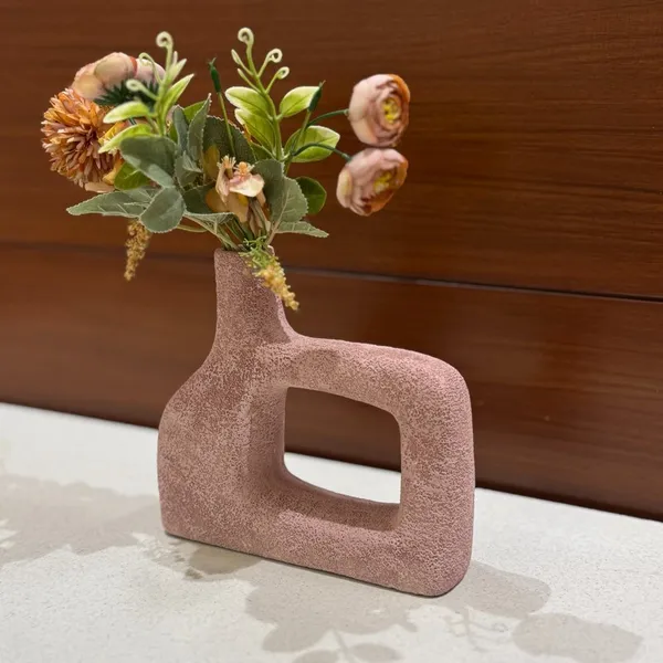 Ceramic_Egyptian_Ancient_Sculptural_Textured_Flower_Vase