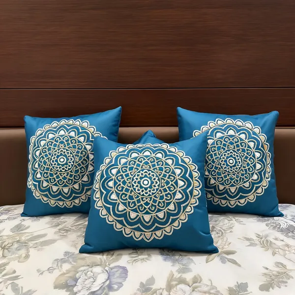 Polyester_Boho_Royal_Blue_Mandala_Embroidered_Cushion_Cover_Pack_Of_3