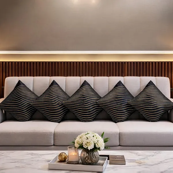 Polyester_Modern_Black_And_Gold_Wave_Print_Cushion_Cover_Pack_Of_5