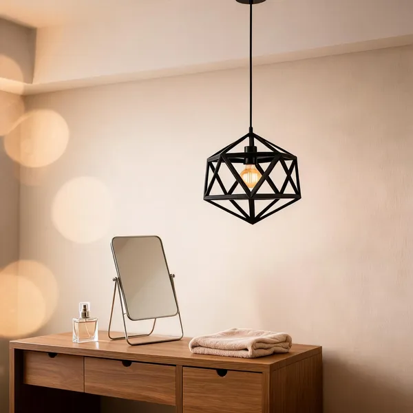 Iron_Geometric_Open_Frame_Matte_Black_Pendant_Light