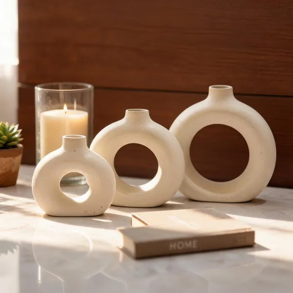 Ceramic_Modern_Ring_Shape_Flower_Vase_Set_Of_3
