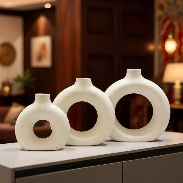 Ceramic_Modern_Ring_Shape_Flower_Vase_Set_Of_3