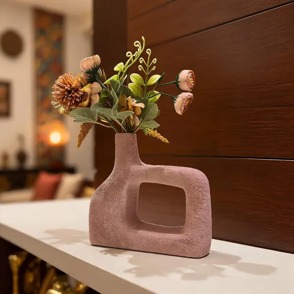 Ceramic_Egyptian_Ancient_Sculptural_Textured_Flower_Vase