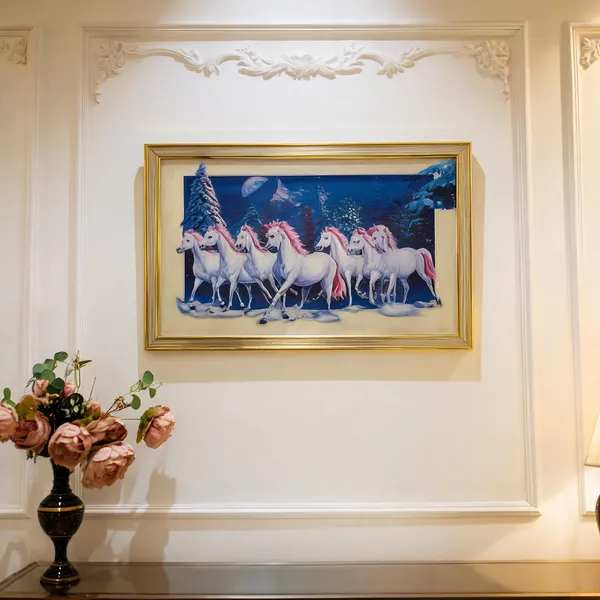 Wooden_5D_Running_Horses_Wall_Art_Frame