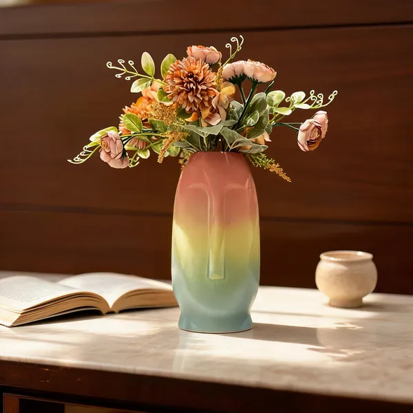 Ceramic_Handcrafted_Gradient_Face_Flower_Vase