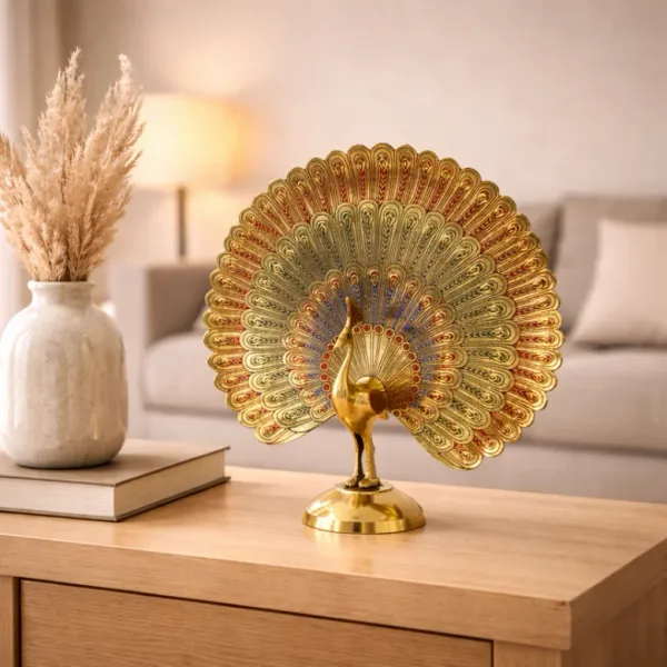 Brass_Decorative_Showpiece_Peacock_More_-_7x2x7_inch_(F375_Z)