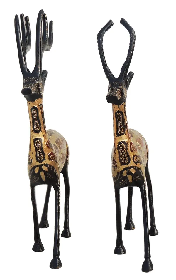 Brass_Showpiece_Deer_Pair_Statue_-_6.5x1.5x9.5_Inch_(AN022)