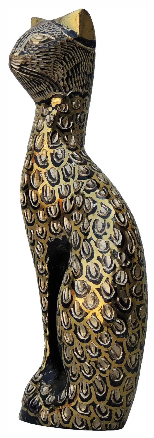 Brass_Showpiece_Cat_Statue_-_2x1.5x6_inch_(AN044_A)