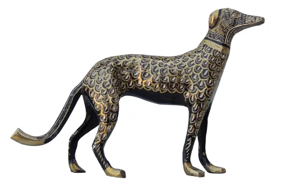 Brass_Showpiece_Dog_Statue_-_8x1.5x5_inch_(AN050_B)