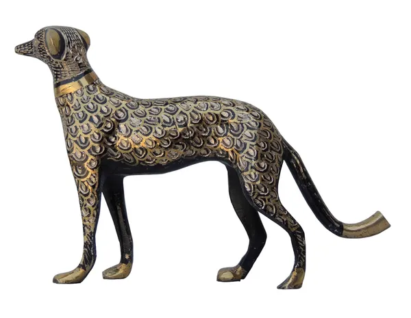 Brass_Showpiece_Dog_Statue_-_8x1.5x5_inch_(AN050_B)