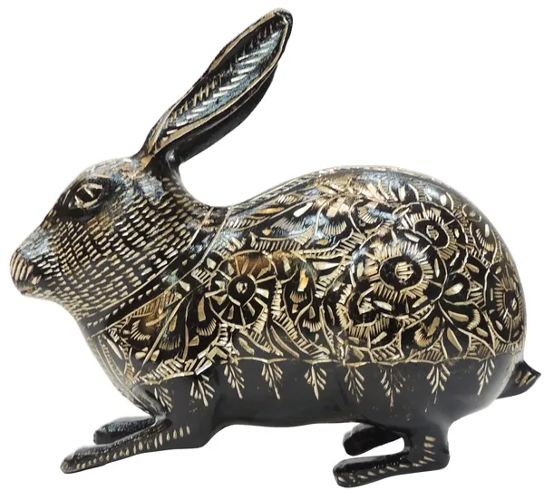 Brass_Home_Decorative_Rabbit_Showpiece_Statue_-_7.5x3.5x6.5_Inch_(AN061_E)