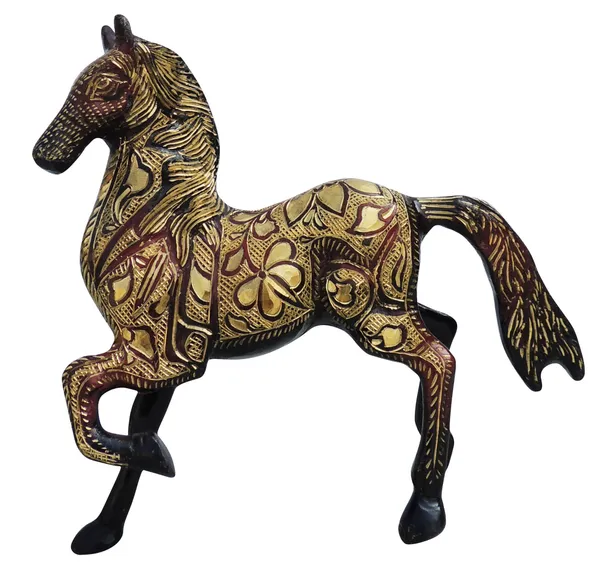 Brass_Showpiece_Running_Horse_Statue_-_9x3x8.5_Inch_(AN063_D)