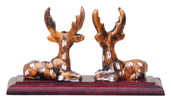 Zinc_Showpiece_Deer_Pair_with_Wooden_Base_Statue_-_5.5x2.4x3_inch_(AN068_B)