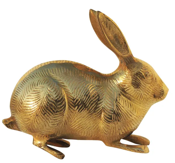 Brass_Showpiece_Rabbit_Statue_-_7.5x3x6.5_Inch_(AN077_C)