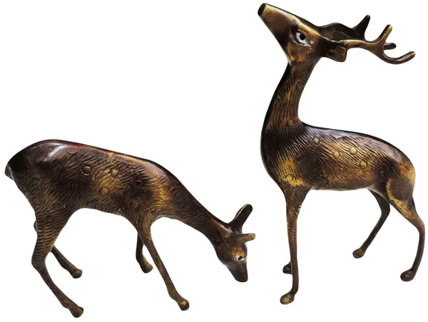 Brass_Showpiece_Deer_Pair_Statue_-_6x2.5x9.2_inch_(AN110)