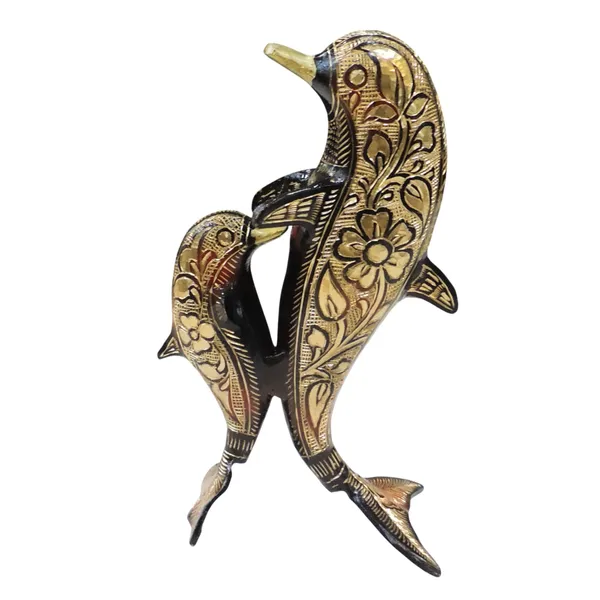Brass_Home_Decorative_Dolphin_Showpiece_Statue_-_5x3.5x10.5_Inch_(AN174_A)