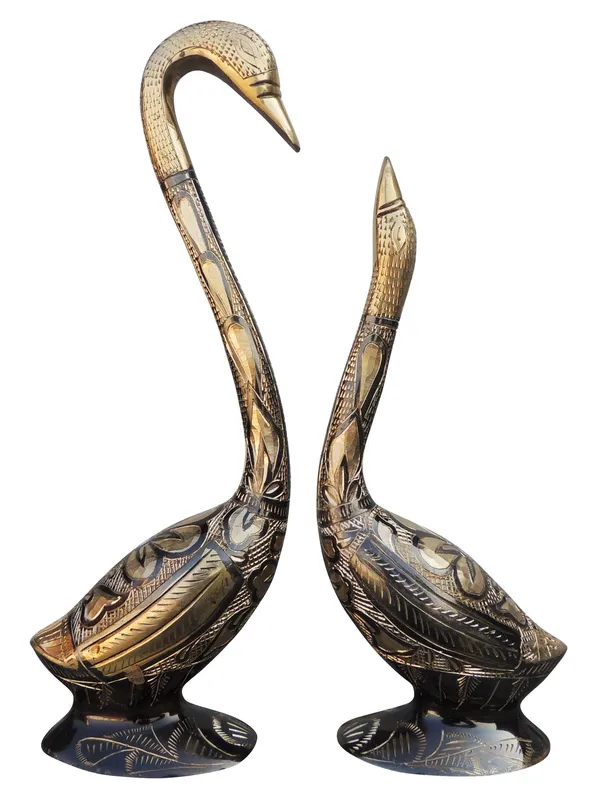 Brass_Showpiece_Duck_Pair_Statue_-_8x2x11_inch_(AN186_A)