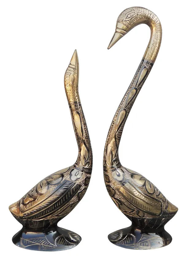 Brass_Showpiece_Duck_Pair_Statue_-_8x2x11_inch_(AN186_A)