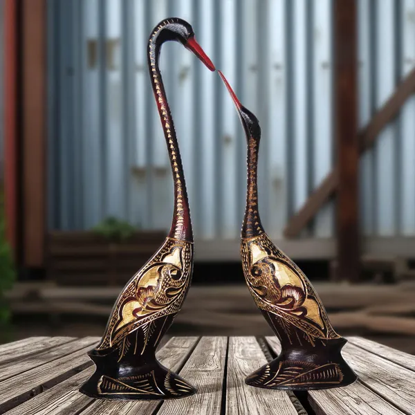 Brass_Showpiece_Duck_Pair_Statue_-_6.5x1.5x8.5_inch_(AN215_A)