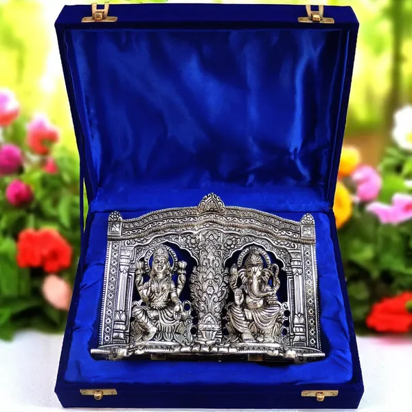 Showpiece_Aluminium_Lakshmi_Ganesh_(LG)_Darbar_-_8.5x2x6_inch_(AS027)
