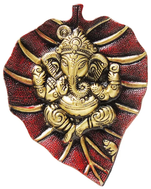 Showpiece_Ganesh_Patta_Small_Red_-_6x0.5x7.5_inch_(AS096_A)
