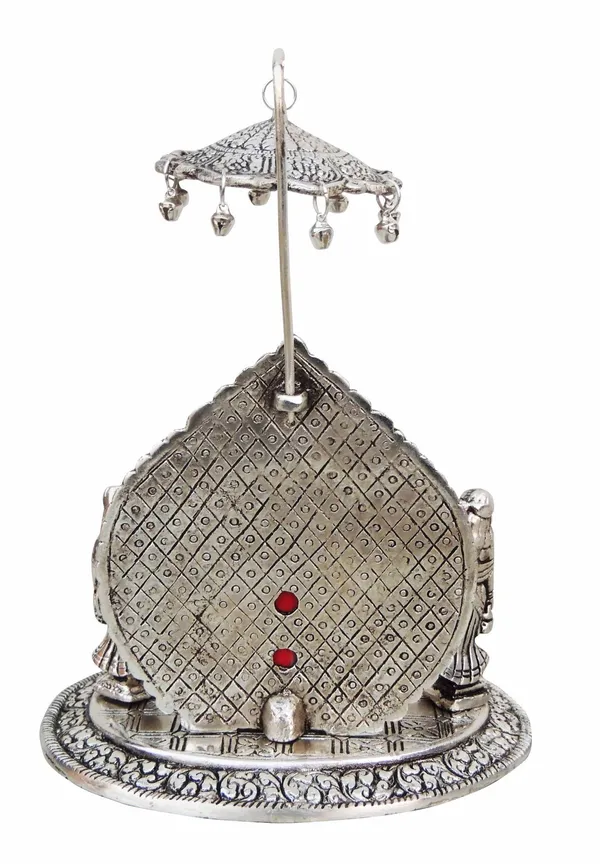 Showpiece_Ganeshji_with_Ridhi_Sidhi_Silver_-_6.5x5.5x8.5_inch_(AS133_S)