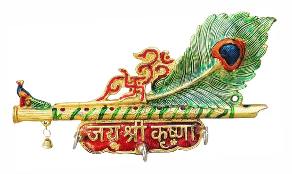 Aluminium_Showpiece_More_Pankhi_Key_Holder_Silver_Statue_-_11x1.7x5.8_Inch_(AS152_M)