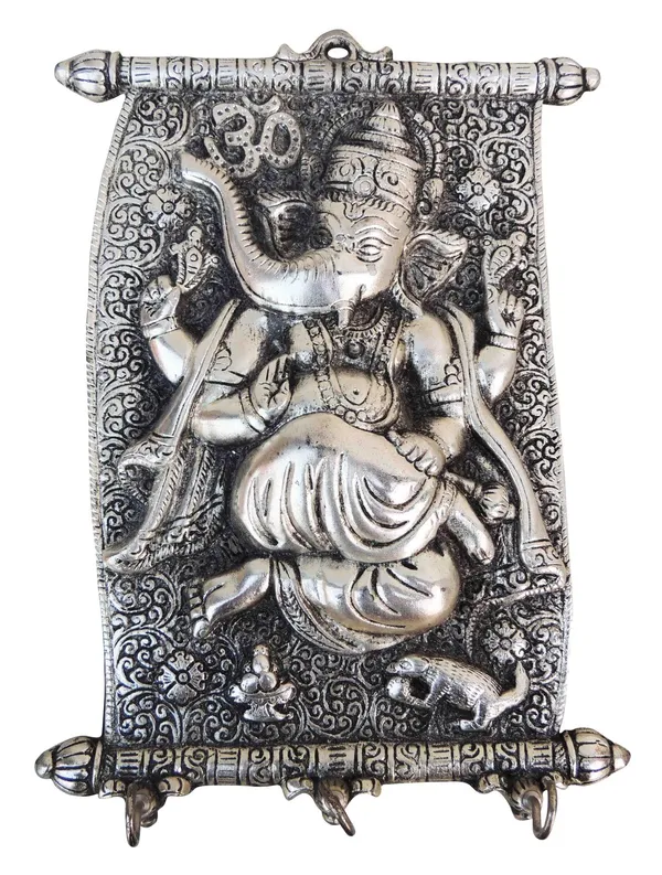 Aluminium_Showpiece_Ganeshji_Key_Holder_Statue_-_7.7x1.5x10.8_Inch_(AS155_S)