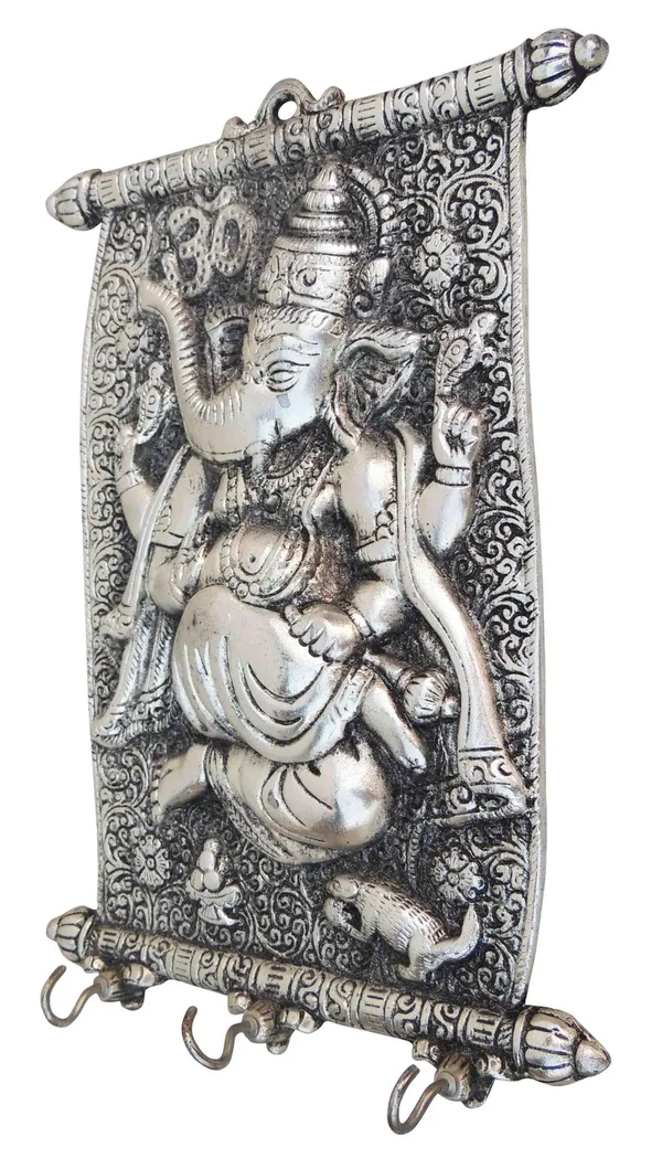 Aluminium_Showpiece_Ganeshji_Key_Holder_Statue_-_7.7x1.5x10.8_Inch_(AS155_S)