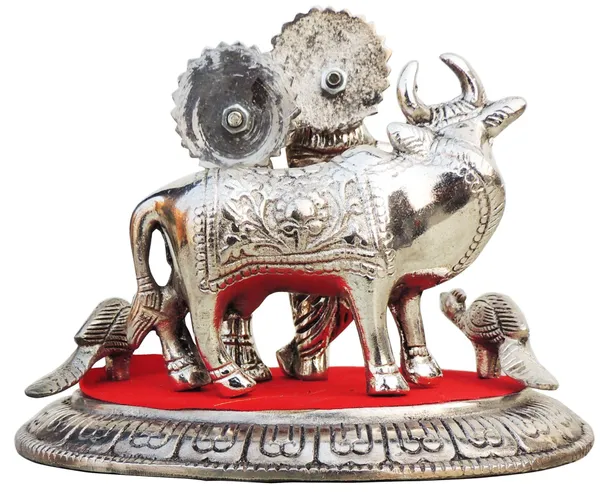 Aluminium_Showpiece_Radha_Krishna_Cow_Silver_Statue_-_7x5x5.3_Inch_(AS160_S)