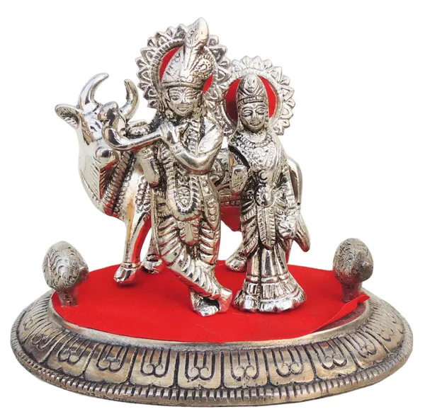 Aluminium_Showpiece_Radha_Krishna_Cow_Silver_Statue_-_7x5x5.3_Inch_(AS160_S)
