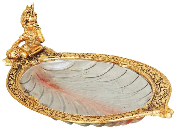 Aluminium_With_Glass_Showpiece_Laddu_Gopal_Plate_Statue_-_11x7x3.9_Inch_(AS178_G)