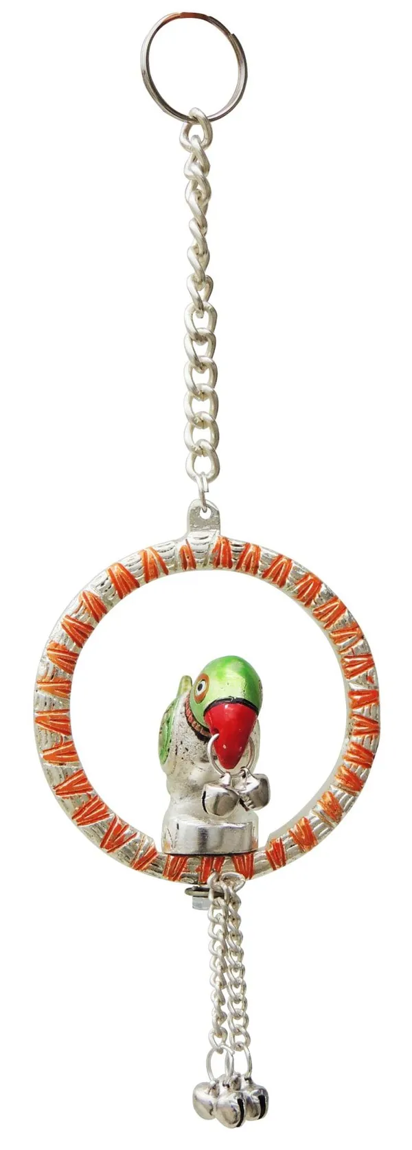 Aluminium_Showpiece_Parrot_Ring_Small_Statue_-_3x3x3_Inch_(AS207_A)